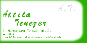 attila tenczer business card